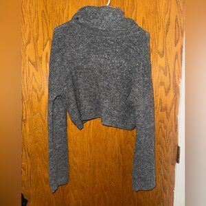 Wild Fable Cropped Charcoal Turtleneck Sweater